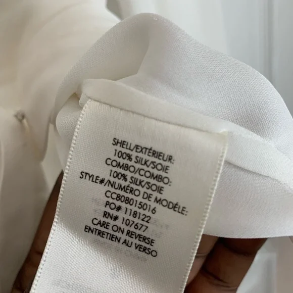 Alice + Olivia White Sheer Button Down Shirt - Picture 7 of 8